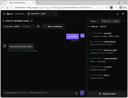 Agent DevUI for debugging